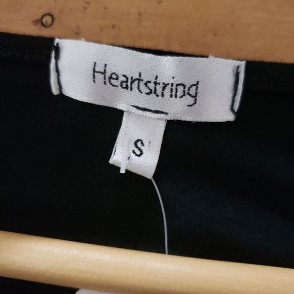 Heartstring Small Black Long Sleeve Scoop Neck Dress NWT - Picture 6 of 11